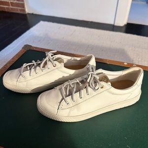 Sperry white leather sneakers